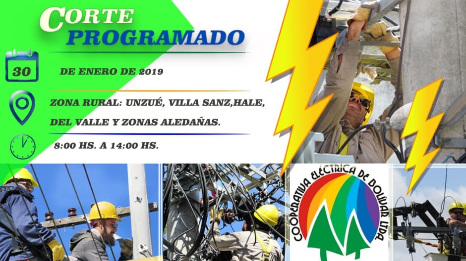 Informe  de Corte de Suministro Eléctrico, Programado.