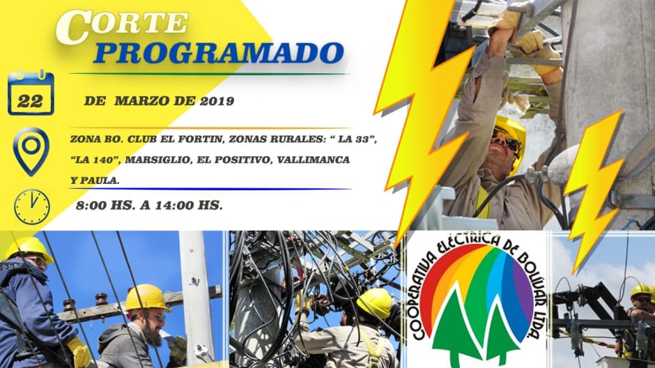 Informe Corte de Suministro Eléctrico,Programado.