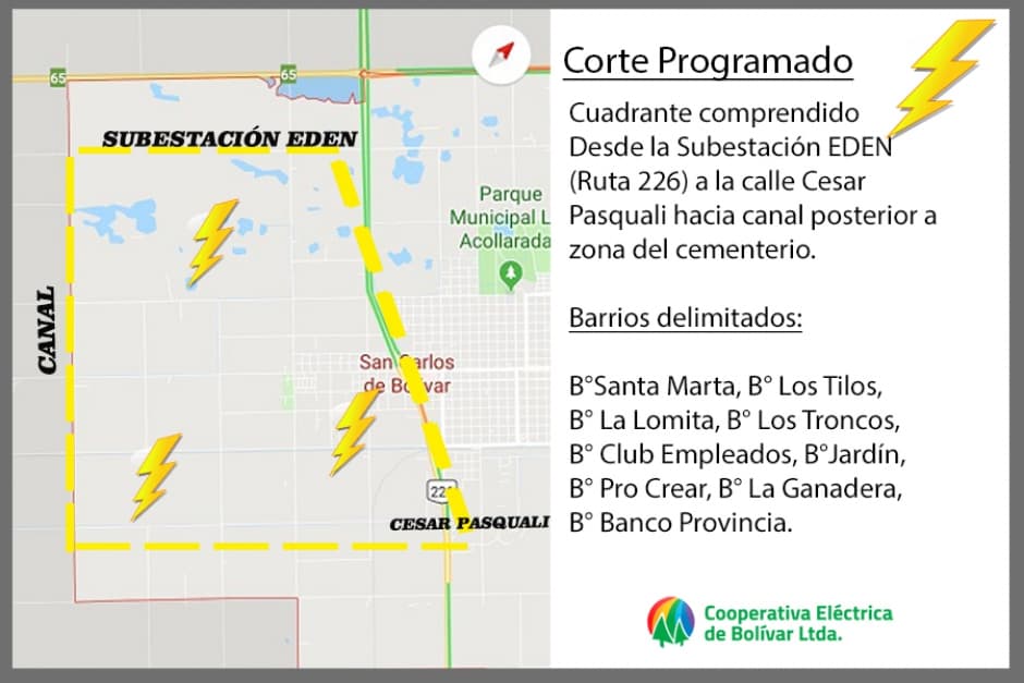 Informe Corte de Suministro Eléctrico,programado.