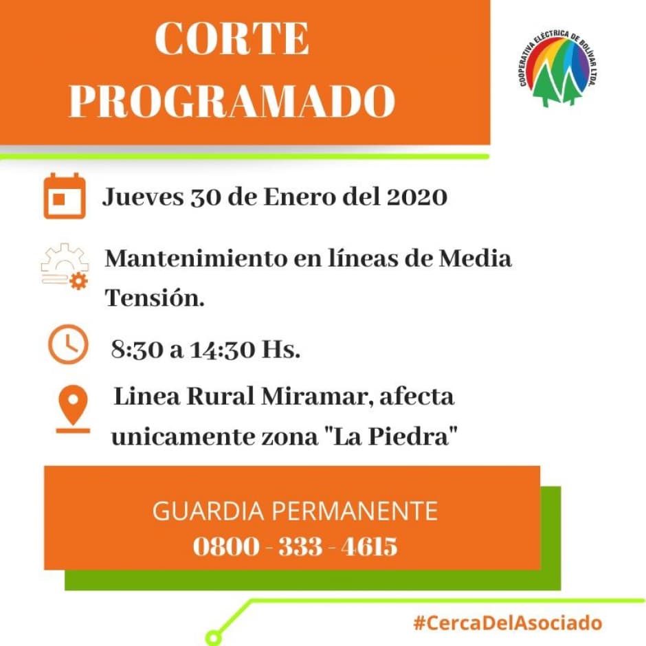 Mantenimiento en líneas rurales.
