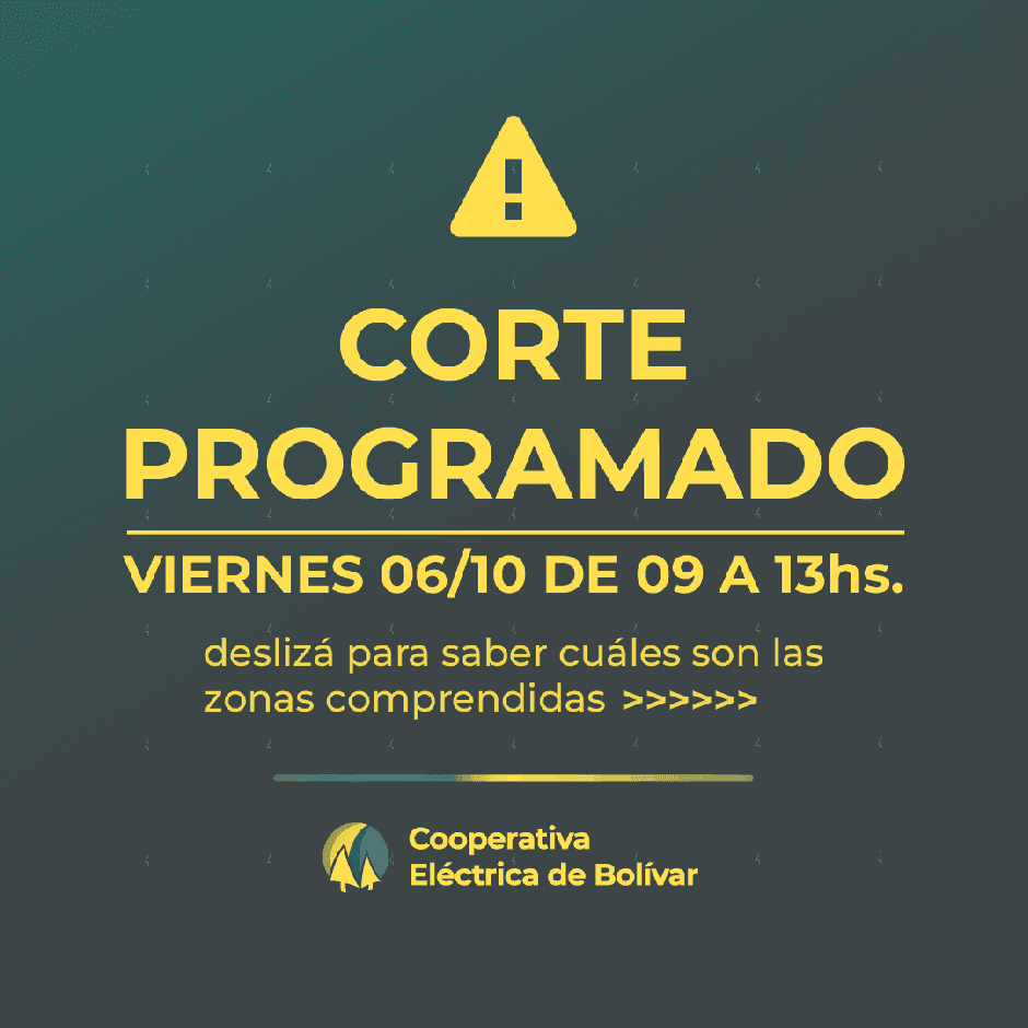 Corte programado para el viernes 06/10